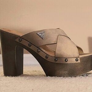 High Heels Slip-on Slides Sandals Summer Party Dress Platform